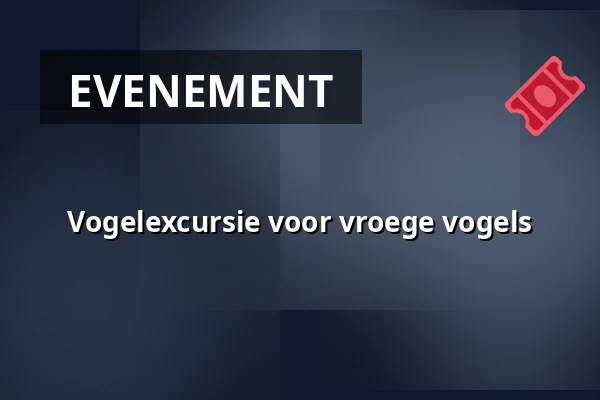Vogelexcursie voor vroege vogels — Parkpaviljoen, Rotterdam
