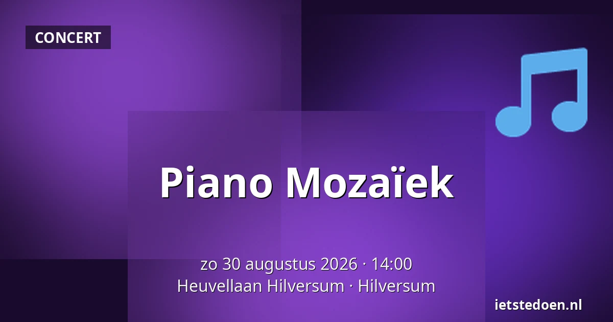 Piano Mozaïek — Heuvellaan Hilversum, Hilversum