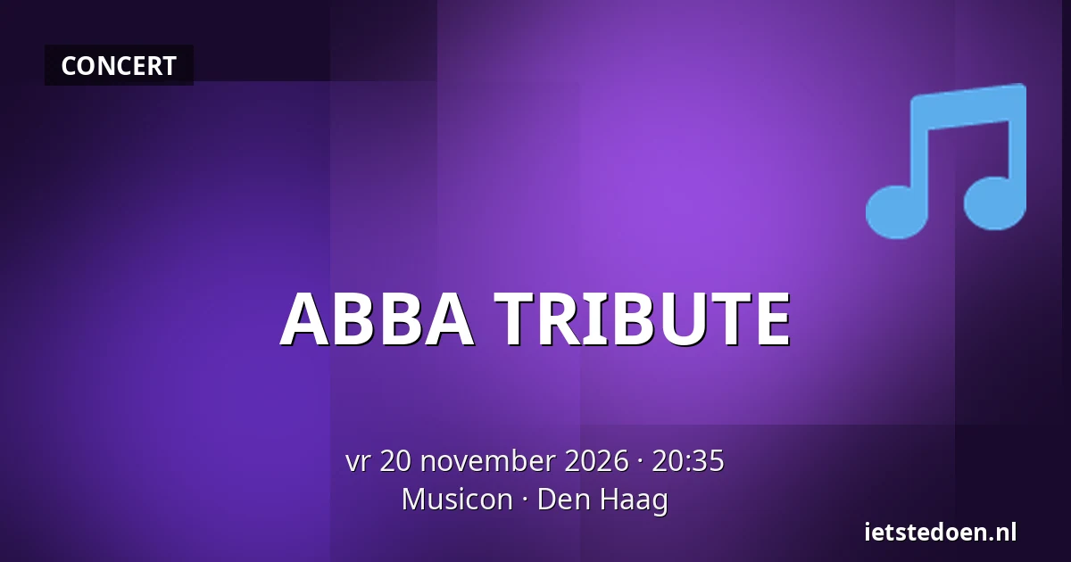 ABBA TRIBUTE — Musicon, Den Haag