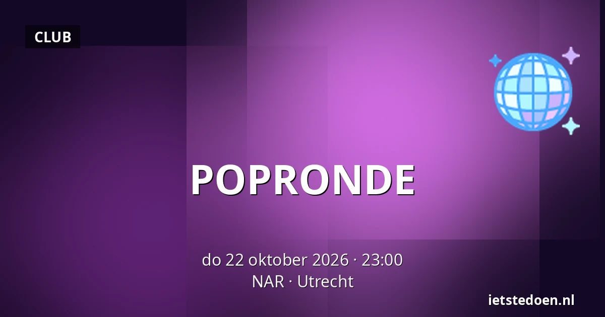 POPRONDE — NAR, Utrecht