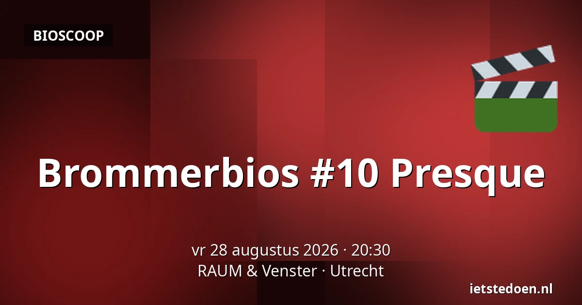 Brommerbios #10 Presque — RAUM & Venster, Utrecht