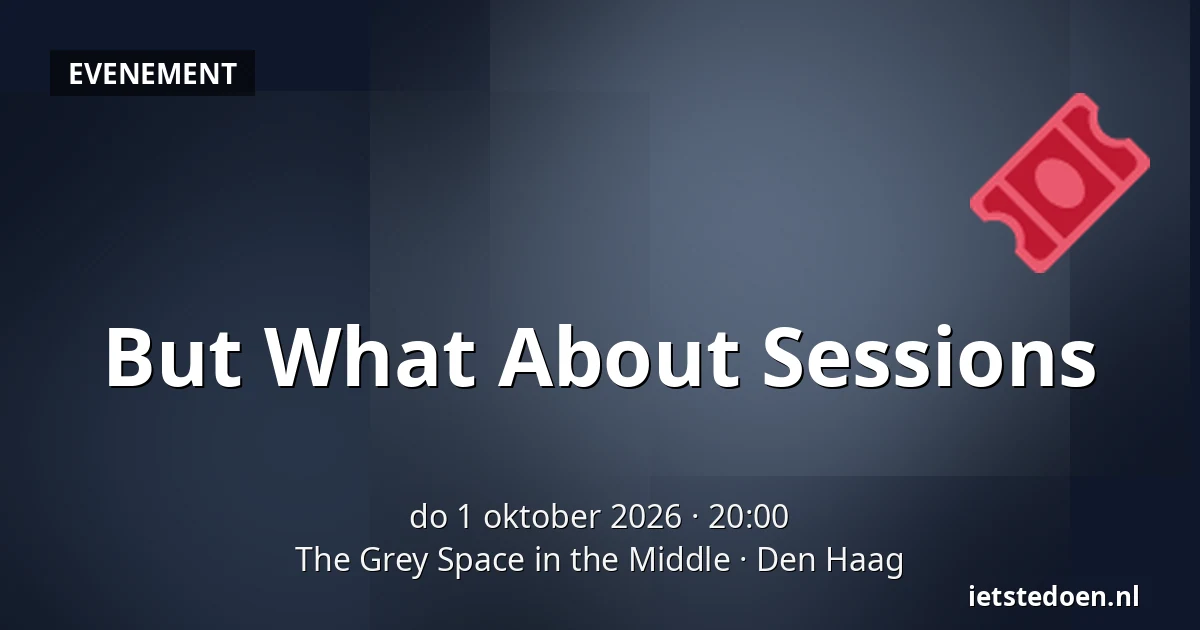 But What About Sessions — The Grey Space in the Middle, Den Haag