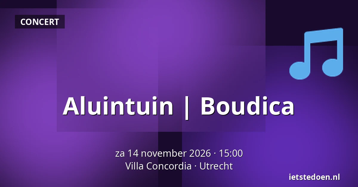 Aluintuin | Boudica — Villa Concordia, Utrecht