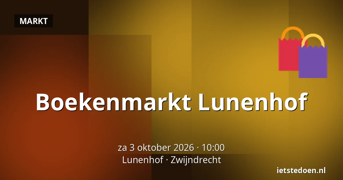 Boekenmarkt Lunenhof — Lunenhof, Zwijndrecht