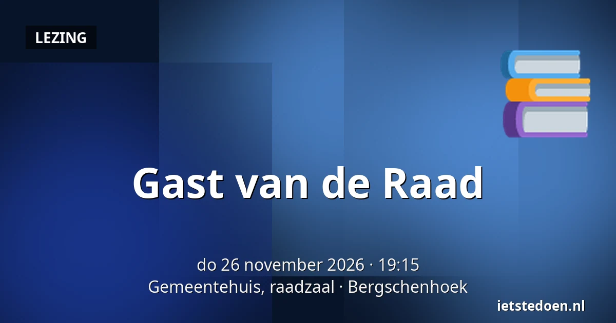 Gast van de Raad — Gemeentehuis, raadzaal, Bergschenhoek