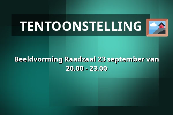 Beeldvorming Raadzaal 23 september van 20.00 - 23.00 β Gemeentehuis, raadzaal, Bergschenhoek