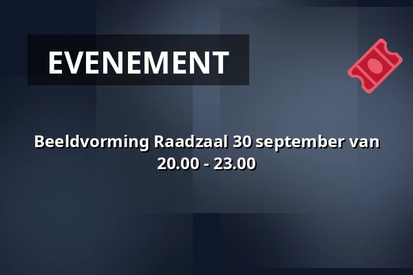 Beeldvorming Raadzaal 30 september van 20.00 - 23.00 β Gemeentehuis, raadzaal, Bergschenhoek
