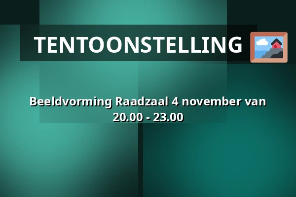 Beeldvorming Raadzaal 4 november van 20.00 - 23.00 β Gemeentehuis, raadzaal, Bergschenhoek