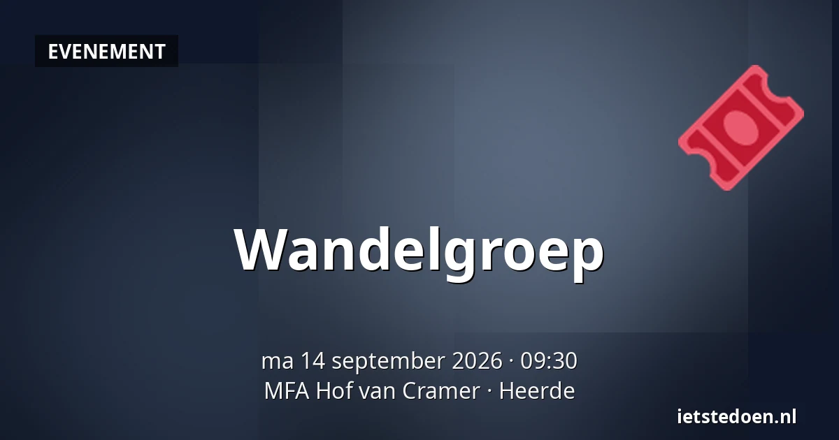 Wandelgroep — MFA Hof van Cramer, Heerde