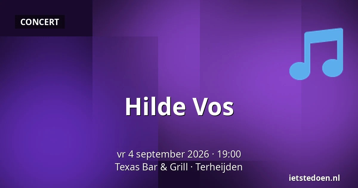 Hilde Vos — Texas Bar & Grill, Terheijden