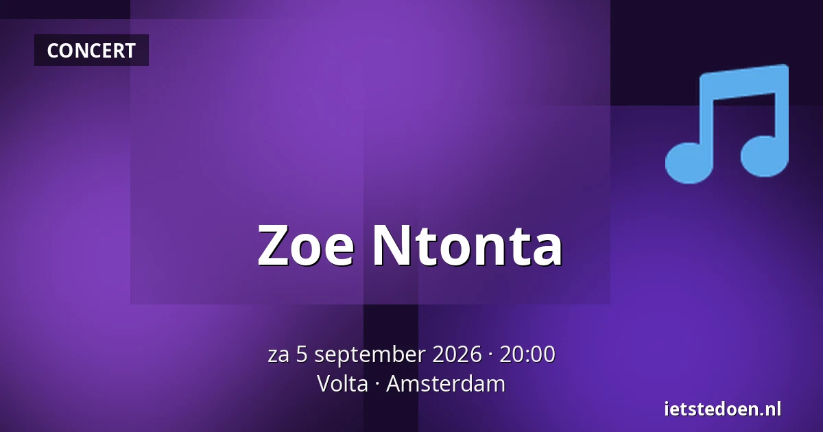 Zoe Ntonta — Volta, Amsterdam
