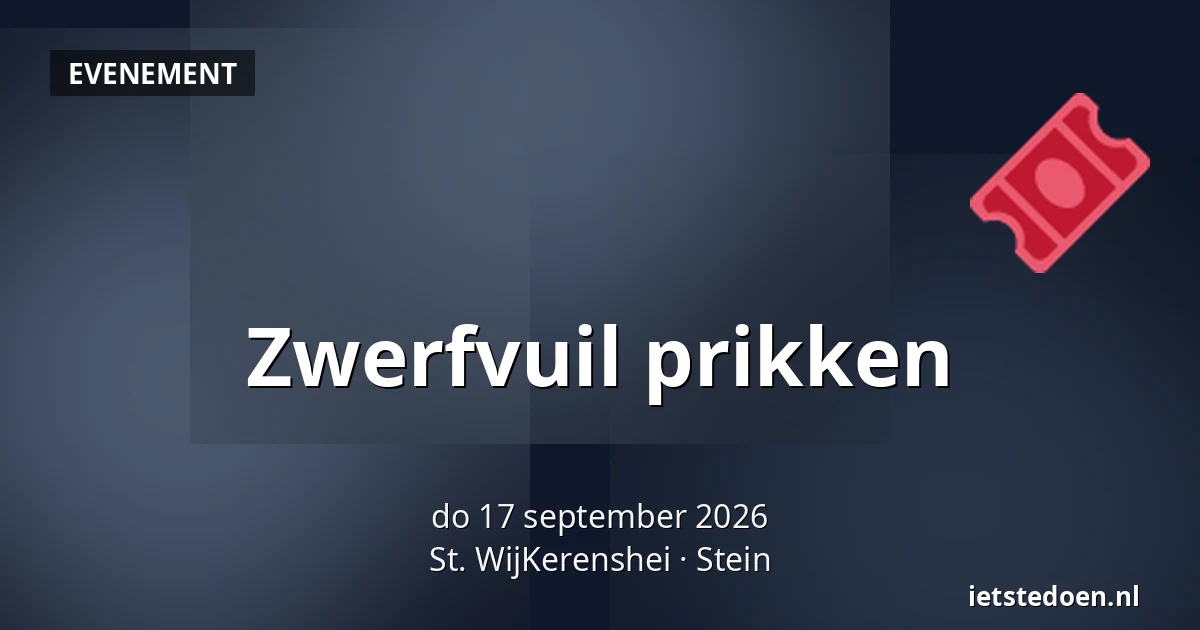 Zwerfvuil prikken — St. WijKerenshei, Stein