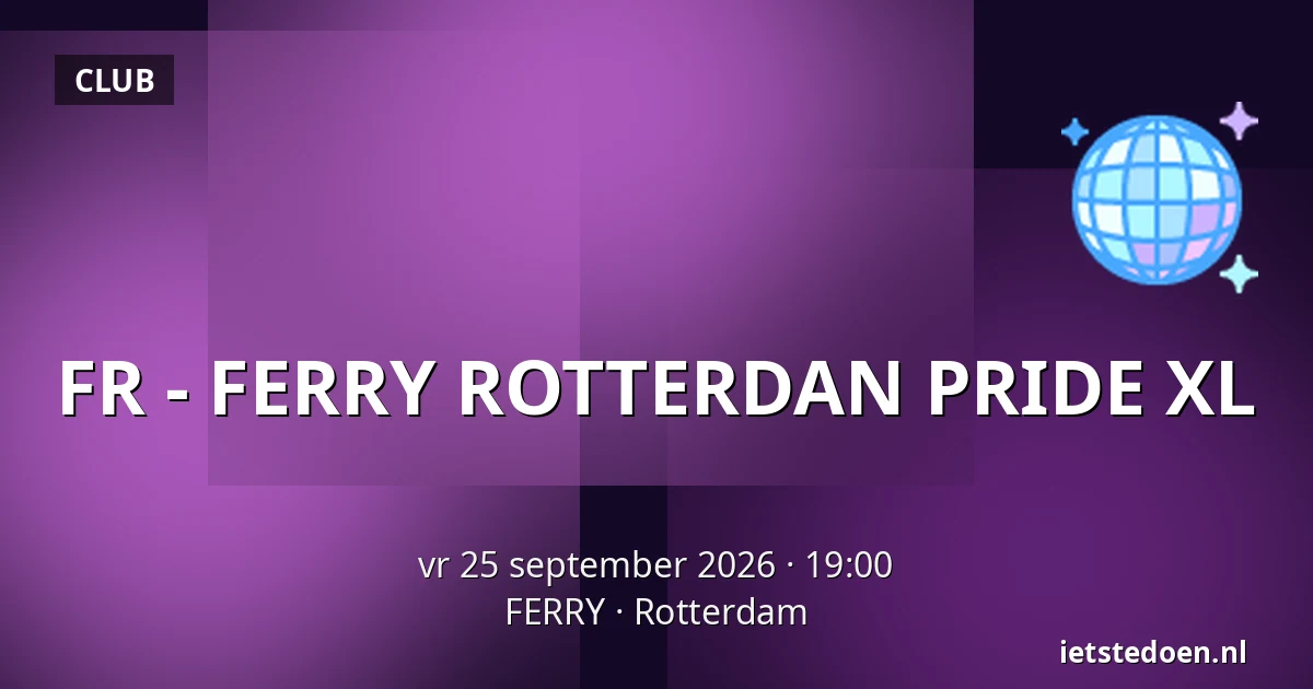 FR - FERRY ROTTERDAN PRIDE XL — FERRY, Rotterdam