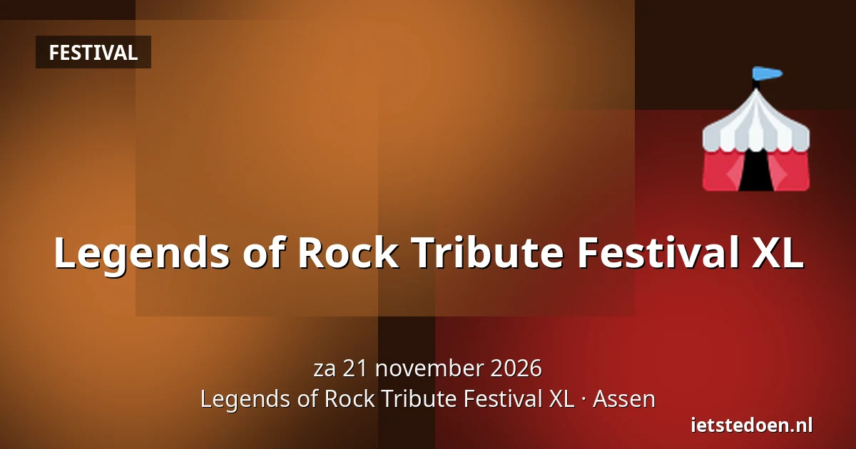 Legends of Rock Tribute Festival XL — Legends of Rock Tribute Festival XL, Assen