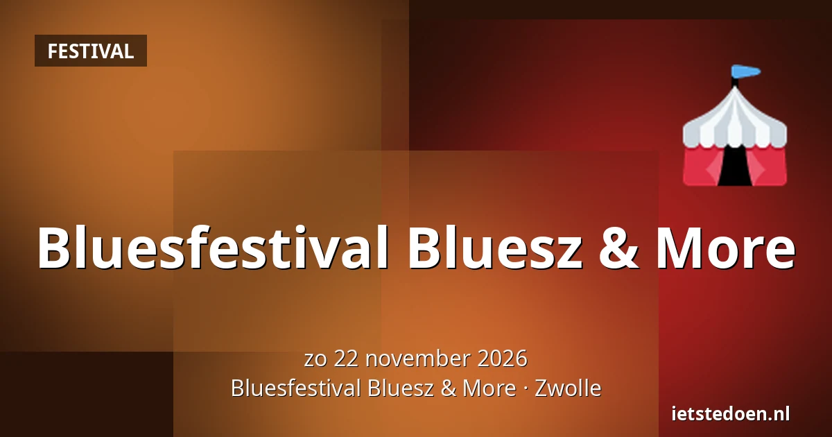 Bluesfestival Bluesz & More — Bluesfestival Bluesz & More, Zwolle