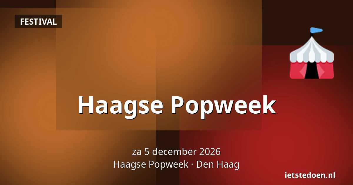 Haagse Popweek — Haagse Popweek, Den Haag