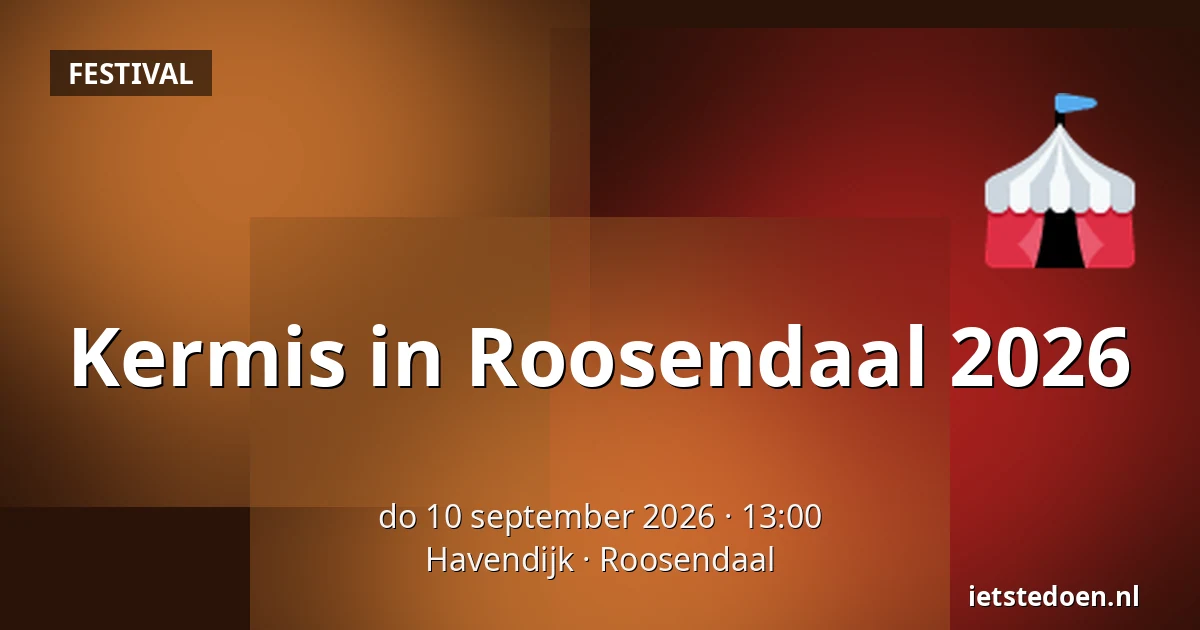 Kermis in Roosendaal 2026 — Havendijk, Roosendaal