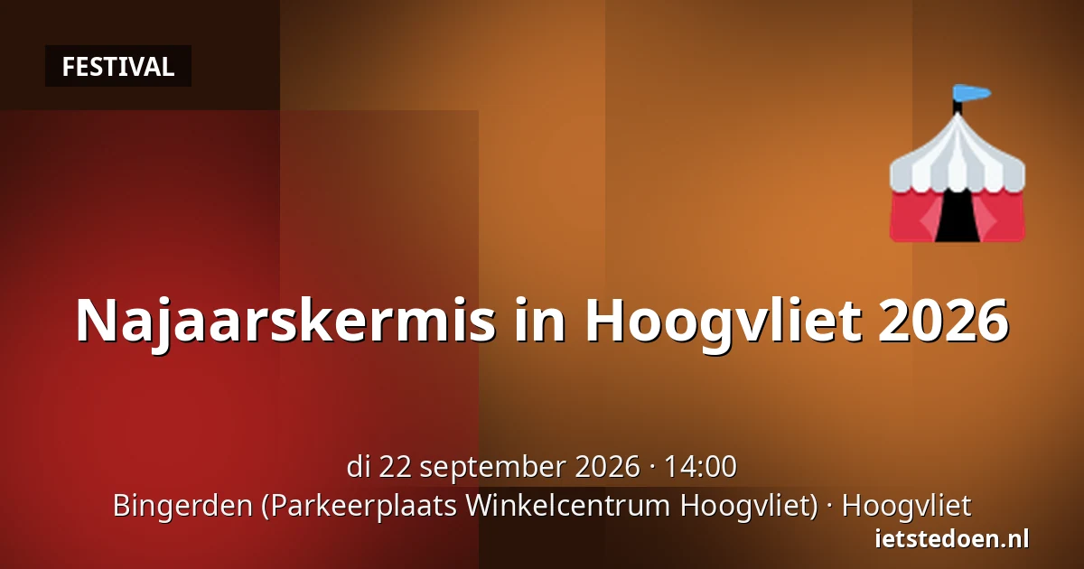 Najaarskermis in Hoogvliet 2026 — Bingerden (Parkeerplaats Winkelcentrum Hoogvliet), Hoogvliet