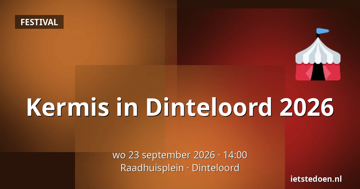 Kermis in Dinteloord 2026 — Raadhuisplein, Dinteloord