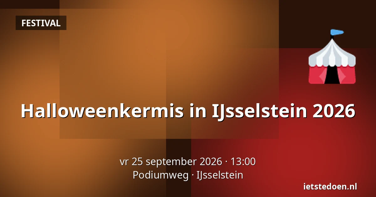 Halloweenkermis in IJsselstein 2026 — Podiumweg, IJsselstein