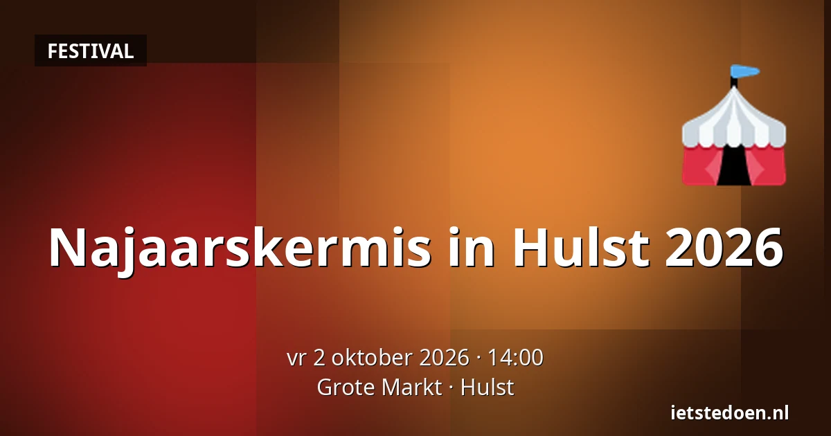Najaarskermis in Hulst 2026 — Grote Markt, Hulst