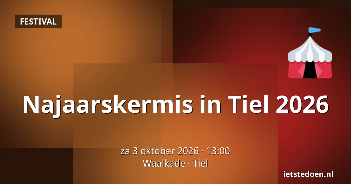 Najaarskermis in Tiel 2026 — Waalkade, Tiel