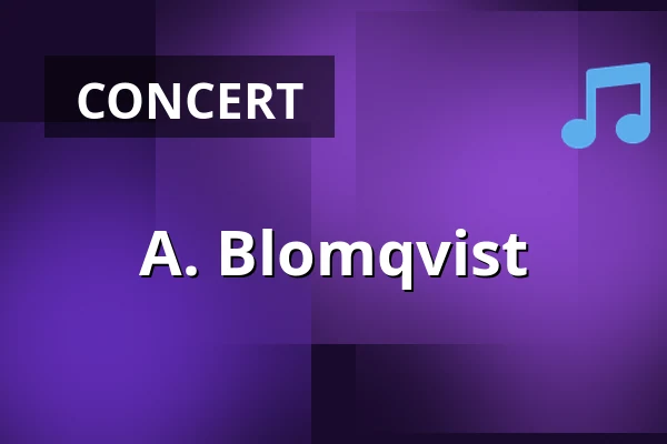 A. Blomqvist — TivoliVredenburg, Utrecht