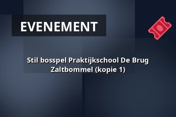 Stil bosspel Praktijkschool De Brug Zaltbommel (kopie 1) — Jonkerveld, Uden