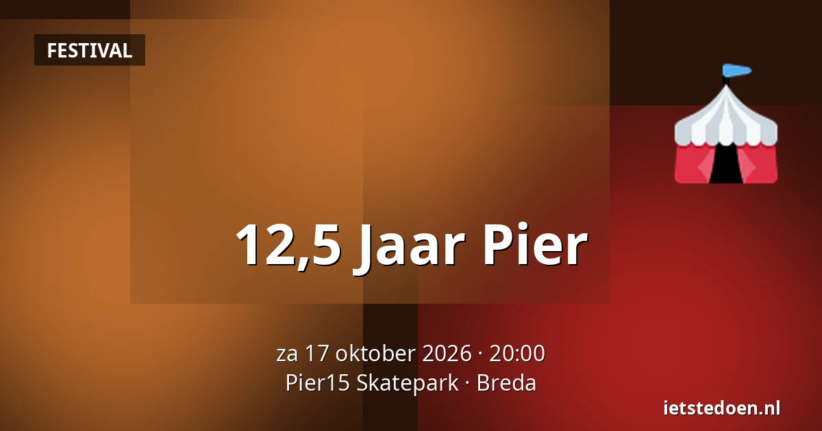 12,5 Jaar Pier — Pier15 Skatepark, Breda