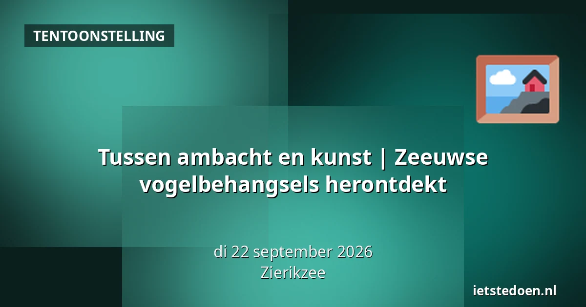Tussen ambacht en kunst | Zeeuwse vogelbehangsels herontdekt — Meelstraat 8, Zierikzee