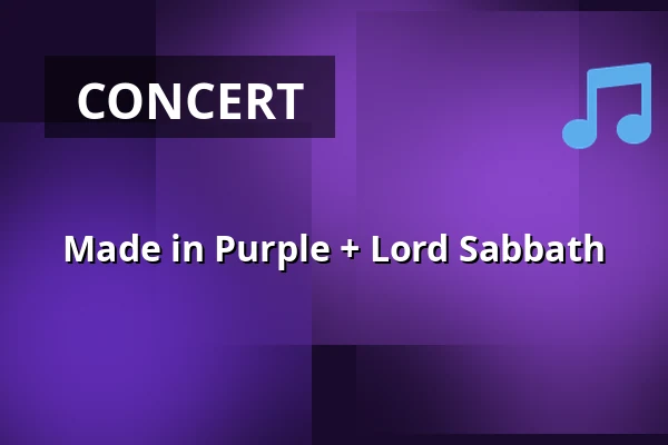 Made in Purple + Lord Sabbath — De Spot, Middelburg