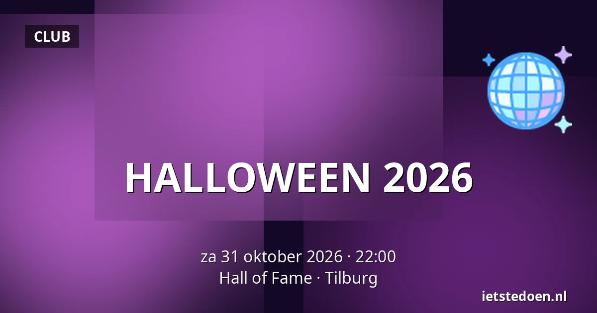 HALLOWEEN 2026 — Hall of Fame, Tilburg