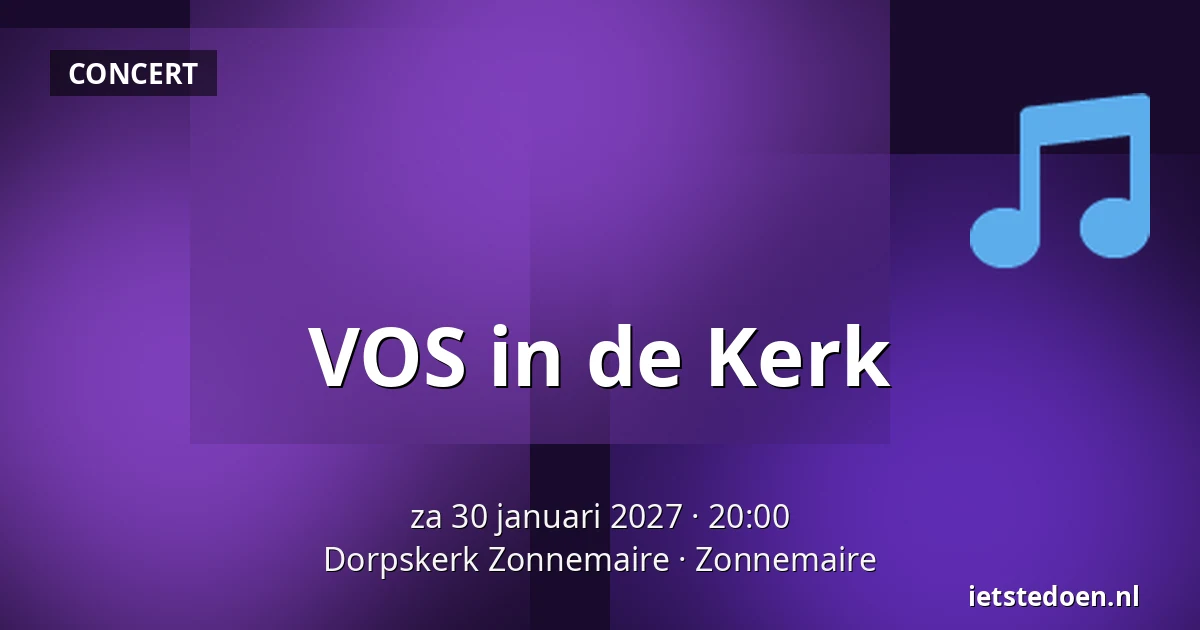 VOS in de Kerk — Dorpskerk Zonnemaire, Zonnemaire