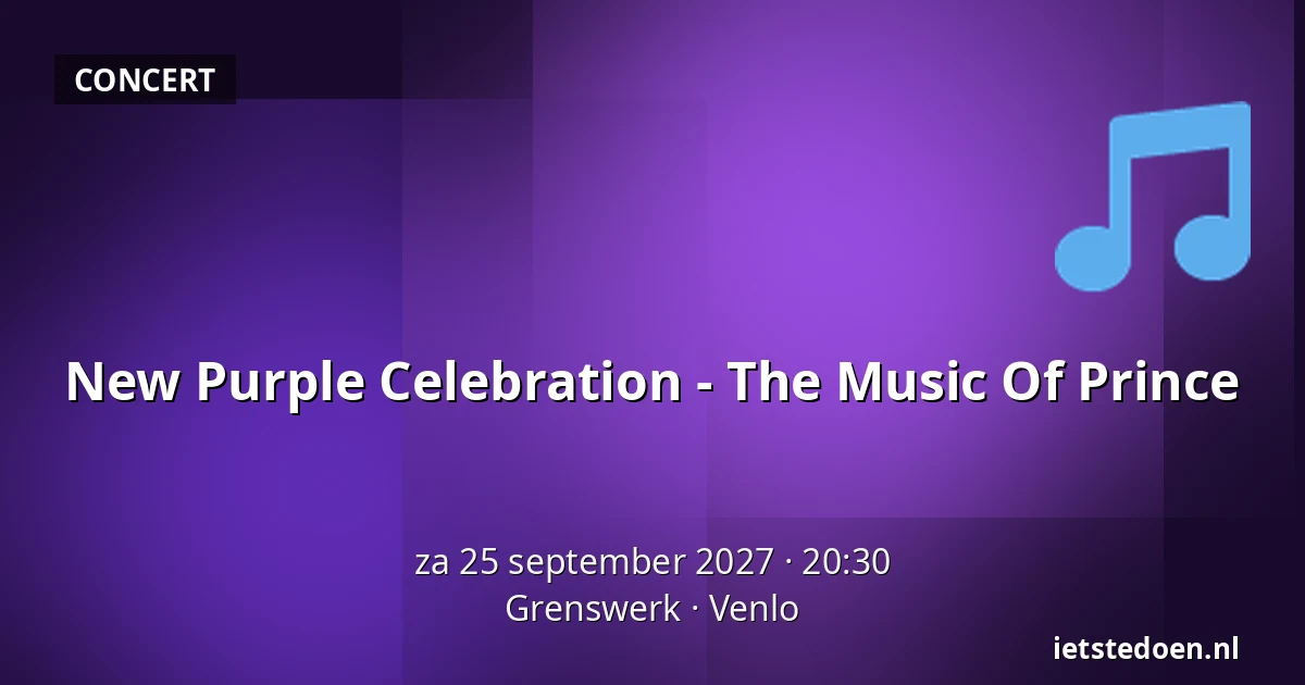 New Purple Celebration - The Music Of Prince — Grenswerk, Venlo