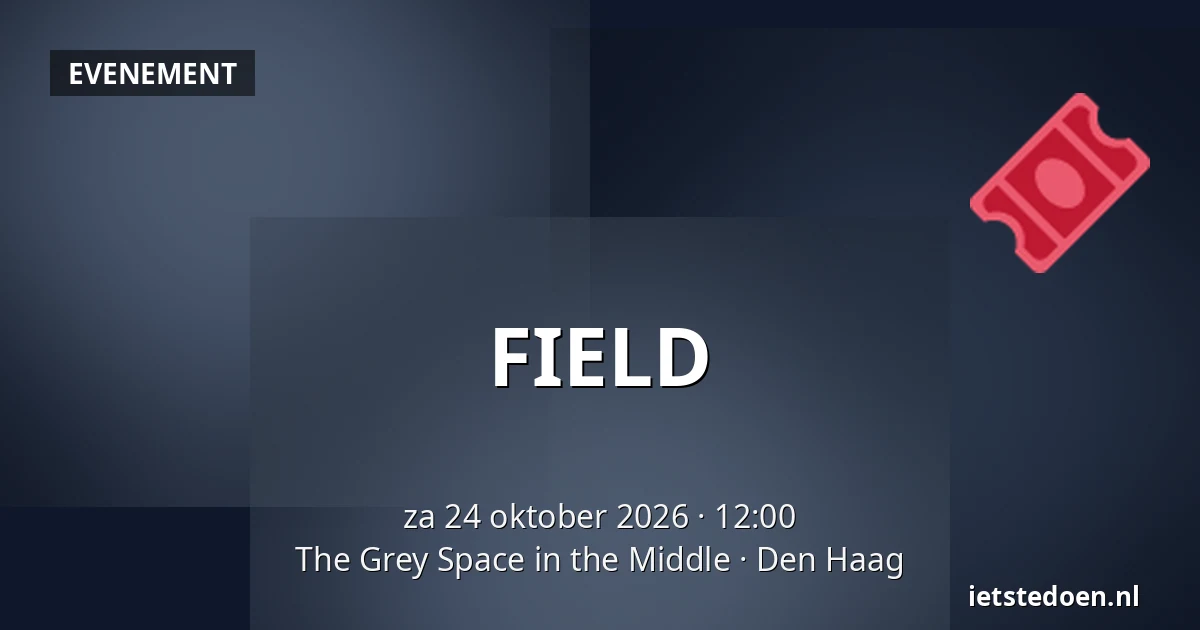 FIELD — The Grey Space in the Middle, Den Haag