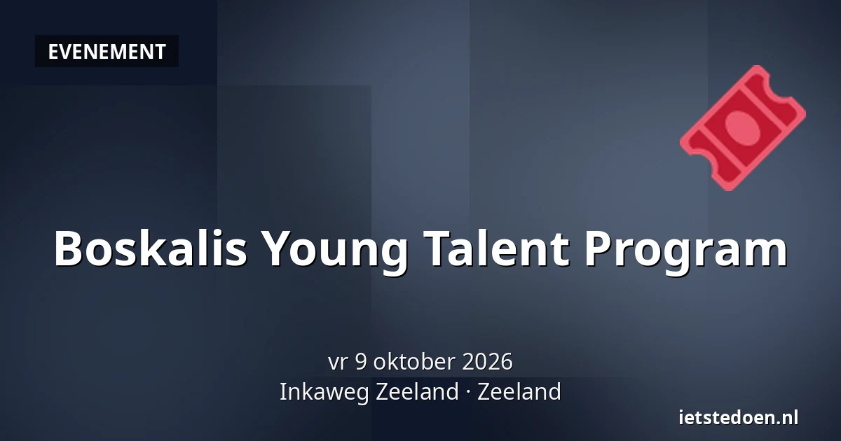 Boskalis Young Talent Program — Inkaweg Zeeland, Zeeland