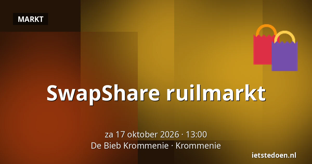 SwapShare ruilmarkt — De Bieb Krommenie, Krommenie