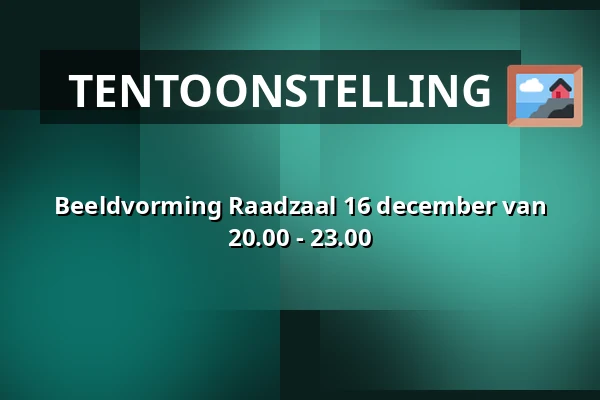 Beeldvorming Raadzaal 16 december van 20.00 - 23.00 β Gemeentehuis, raadzaal, Bergschenhoek