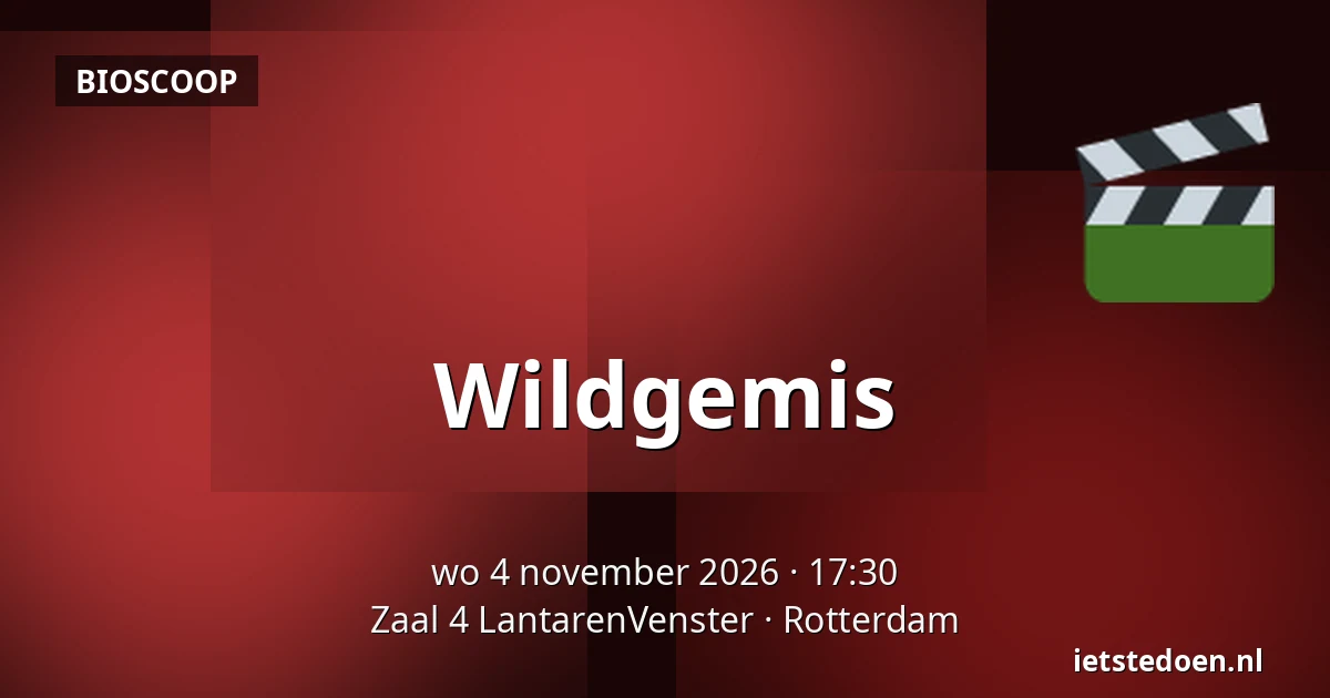 Wildgemis — Zaal 4 LantarenVenster, Rotterdam