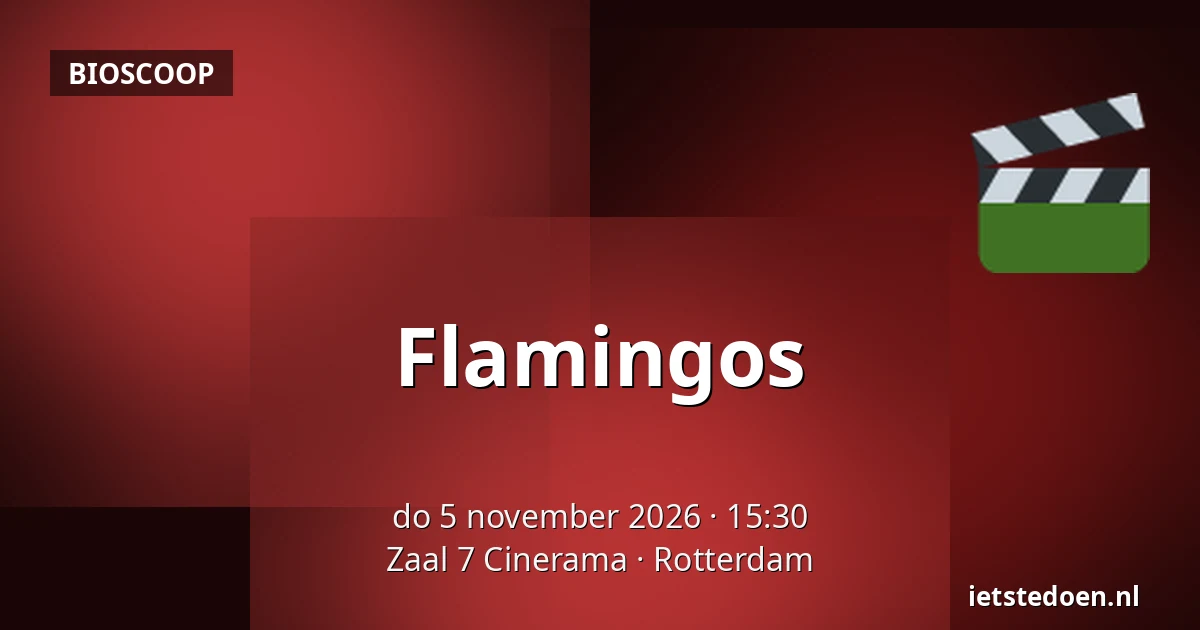 Flamingos — Zaal 7 Cinerama, Rotterdam